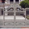 Cổng Inox Hoa Văn Trắng